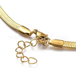 Unisex 304 Stainless Steel Herringbone Chain Necklaces&nbsp;X-NJEW-O119-01A-G
