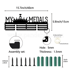 Fashion Iron Medal Hanger Holder Display Wall Rack&nbsp;ODIS-WH0037-251