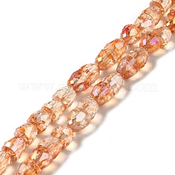 Electroplate Transparent Glass Beads Strand&nbsp;GLAA-G088-05