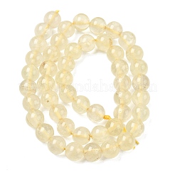 Natural Lemon Quartz(Heated) Beads Strands&nbsp;G-B167-A11-8mm
