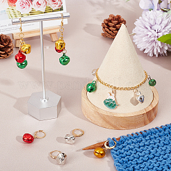Aluminum Bell Charm Locking Stitch Markers&nbsp;HJEW-PH01776