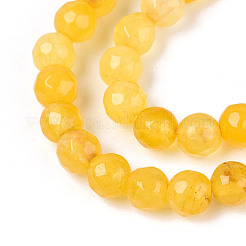 Dyed Natural White Jade Beads Strands&nbsp;G-T139-4mm-60-05