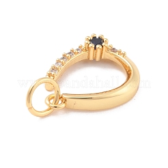 Eco-Friendly Brass Micro Pave Cubic Zirconia Pendants&nbsp;KK-K268-21G