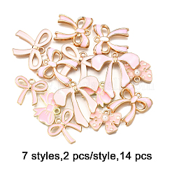14Pcs 7 Styles Alloy Enamel Charms&nbsp;ENAM-FP0002-82