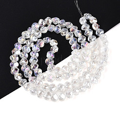 Electroplate Transparent Glass Beads Strands&nbsp;EGLA-N017-05A-A01