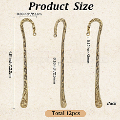 12Pcs Alloy Hair Sticks&nbsp;MRMJ-SC0001-65