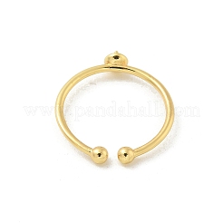 Brass Cup Peg Open Cuff Ring Settings&nbsp;LS-KK-G518-02G-01