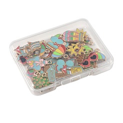 28Pcs 14 Styles Beach Holiday Theme Alloy Enamel Pendants&nbsp;ENAM-FS0003-35