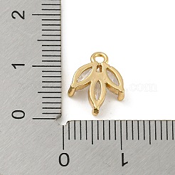 Brass with Clear Cubic Zirconia Charms&nbsp;KK-G478-02E-KCG