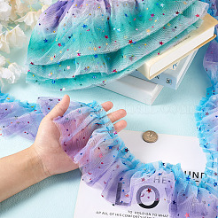 4M 2 Style  Gradient Color Pleated Polyester Trim&nbsp;DIY-CW0001-32