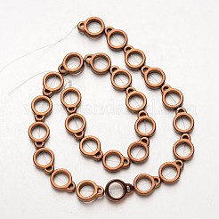 Electroplate Non-magnetic Synthetic Hematite Bead Strands&nbsp;G-F300-50-08