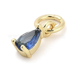 Brass Micro Pave Cubic Zirconia Charms&nbsp;KK-H527-13G-02