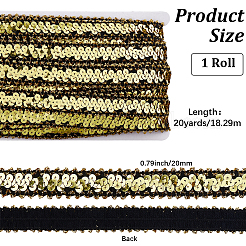 20Yards Sparkle Polyester Paillette Elastic Beads&nbsp;OCOR-CY0003-22B