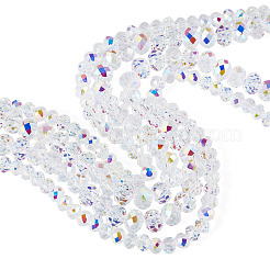 4 Starnds 4 Styles AB Color Plated Transparent Electroplate Beads Strands&nbsp;EGLA-TA0013-79