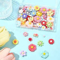 100Pcs 10 Styles Opaque Resin Cabochons&nbsp;CRES-FS0001-25