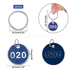 Aluminium Alloy Numbered Marking Identification Hang Tags&nbsp;AJEW-AR0001-45