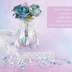 2 Yards Flower Pattern Embroidery Polyester Trimming&nbsp;DIY-BC00055-50