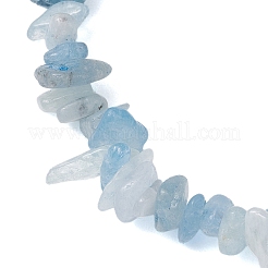 Natural Aquamarine Chip Beaded Stretch Bracelets for Women Men&nbsp;BJEW-JB10647-03