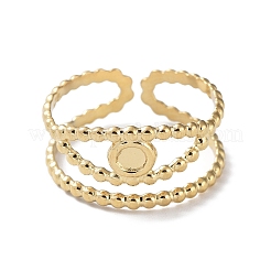 304 Stainless Steel Open Cuff Ring Components&nbsp;STAS-F301-27G