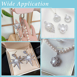 50Pcs 10 Styles Alloy Crystal Rhinestone Pendants&nbsp;ALRI-PH0001-35