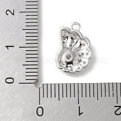 Brass Micro Pave Cubic Zirconia Pendants&nbsp;KK-P290-48P