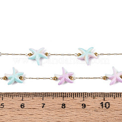Handmade 316 Stainless Steel Starfish Link Chains&nbsp;CHS-N006-02G
