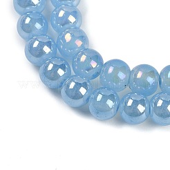 Baking Paint Electroplate Glass Beads Strands&nbsp;GLAA-G120-01C
