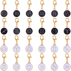 48Pcs Alloy Enamel Pendant Decorations&nbsp;HJEW-BM00018