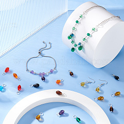 144Pcs 8 Sets Birthstone Glass Pendants&nbsp;FIND-PH0009-37