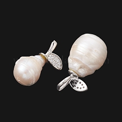 Natural Baroque Pearl Keshi Pearl Pendants&nbsp;PALLOY-TA00413
