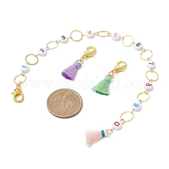 6 Style Number Acrylic Beaded Knitting Row Counter Chains & Locking Stitch Markers Kits&nbsp;HJEW-JM01430