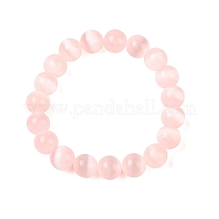 Round Natural Selenite Beaded Stretch Bracelets&nbsp;BJEW-L694-002A-02