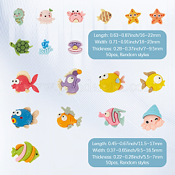 50Pcs Ocean Theme Opaque Resin Decoden Cabochons&nbsp;RESI-SC0006-75