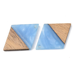 Opaque Resin & Walnut Wood Pendants&nbsp;RESI-S389-012A-C