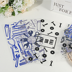 8Pcs 8 Styles PVC Plastic Waterproof Decorative Sticker Labels&nbsp;DIY-SP0004-93F