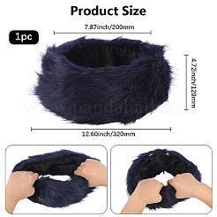 1Pc Faux Fur Fiber Yarn Warmer Headbands&nbsp;COHT-CY0001-01C
