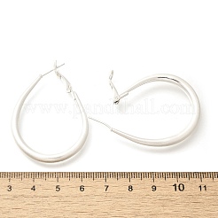 Brass Hoop Earrings for Women&nbsp;LS-EJEW-A121-22S