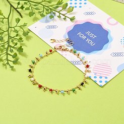 Glass Charm Bracelets&nbsp;X-BJEW-JB05600-03