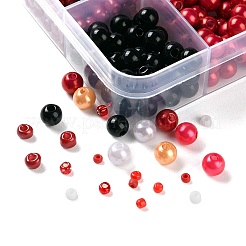 DIY 10 Grids ABS Plastic & Glass Seed Beads Jewelry Making Finding Beads Kits&nbsp;DIY-G119-01H
