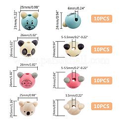 Animal Theme Wood European Beads&nbsp;WOOD-DC0001-22