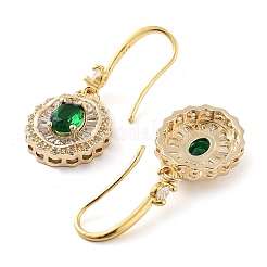 Brass with Glass Dangle Earrings&nbsp;EJEW-Q800-05KCG