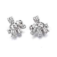 Rack Plating Alloy Locket Pendants&nbsp;PALLOY-N158-012S