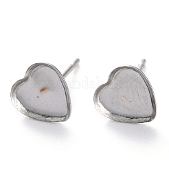 Non-Tarnish 304 Stainless Steel Stud Earring Settings&nbsp;X-STAS-J032-13
