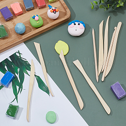 10Pcs Wooden Stick Sculpture Clay Tool&nbsp;DIY-WH0723-042