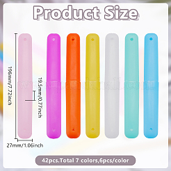 42Pcs 7 Colors Plastic Toothbrush Case&nbsp;CON-GO0001-10
