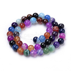 Natural Striped Agate/Banded Agate Beads&nbsp;X1-G-S259-04J-6mm