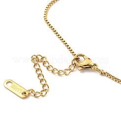 304 Stainless Steel Evil Eye & Chains Tassel Pendant Necklaces for Women&nbsp;NJEW-G101-01G