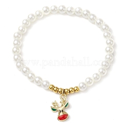 ABS Plastic Imitation Pearl Beads Stretch Bracelets&nbsp;BJEW-JB11112