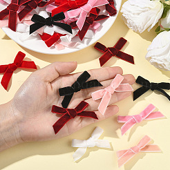 72Pcs 6 Colors Velvet Bowknot Costume Accessories&nbsp;DIY-SP0004-95