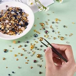 60g Resin patch multi size mixed pearl patch DIY jewelry accessories(2 bags)&nbsp;JX586L